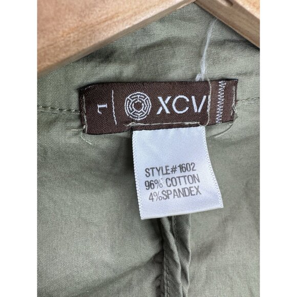 XCVI Women's Green Lightweight Utility Tie Front Jacket Size Large - Picture 13 of 13